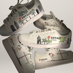 Lire la suite à propos de l’article 120 paires de sneakers personnalisées pour Eiffage : une collaboration corporate sur mesure